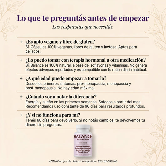 BALANCE - Cápsulas de equilibrio en menopausia