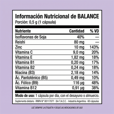 BALANCE - Cápsulas de equilibrio en menopausia