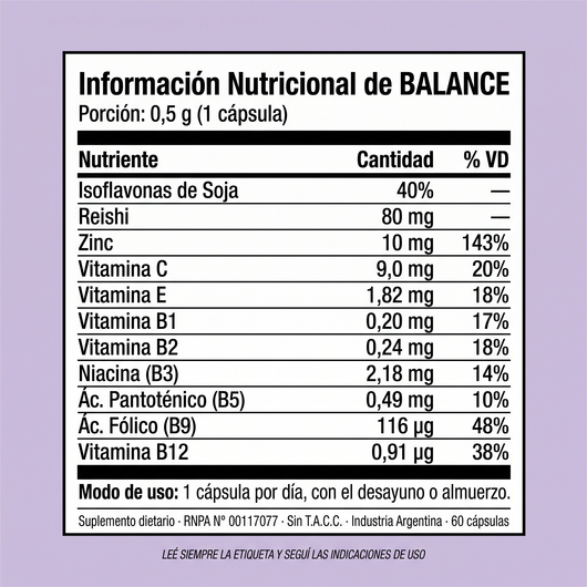 BALANCE - Cápsulas de equilibrio en menopausia